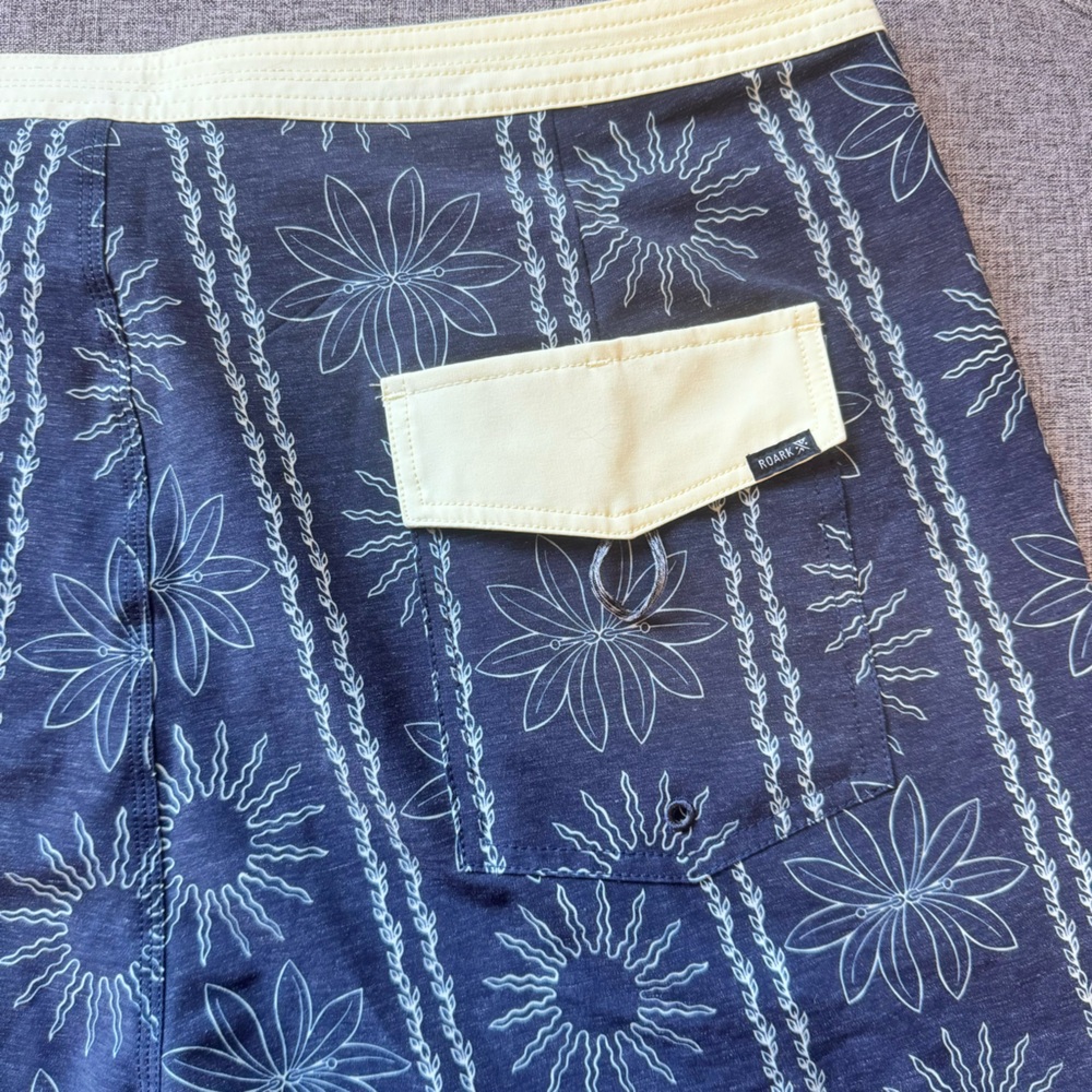 Roark Men’s “Chiller” Boardshort Board Shorts Trunks Tiare in Dark Navy - Picture 5 of 7